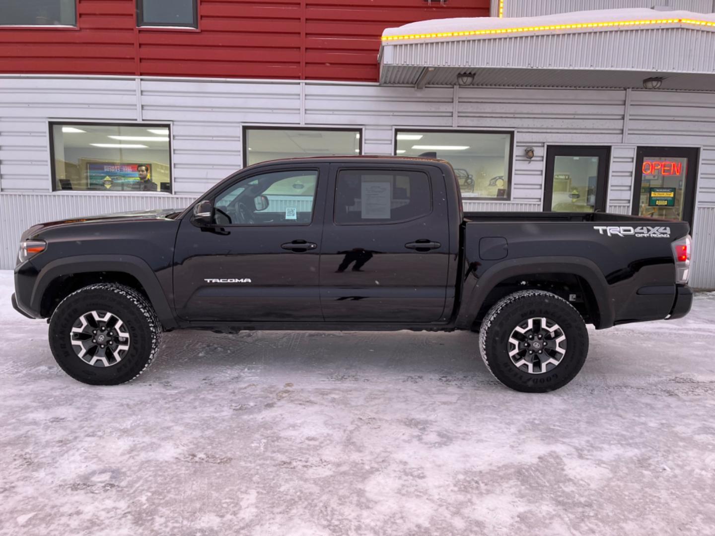 2023 Black Toyota Tacoma TRD Off Road Double Cab V6 6AT 4WD (3TMCZ5AN1PM) with an 3.5L V6 DOHC 24V engine, 6A transmission, located at 1960 Industrial Drive, Wasilla, 99654, (907) 274-2277, 61.573475, -149.400146 - Photo#2